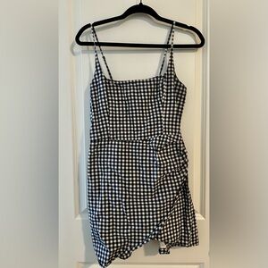 Abercrombie & Fitch Gingham Side Cinched Mini Dress